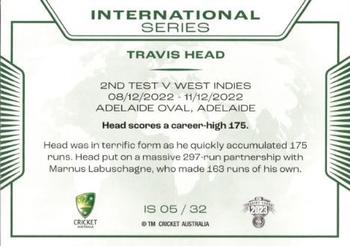 2023-24 TLA Traders Cricket Australia Luxe - International Series #IS 05 Travis Head Back