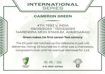2023-24 TLA Traders Cricket Australia Luxe - International Series #IS 16 Cameron Green Back