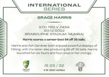 2023-24 TLA Traders Cricket Australia Luxe - International Series #IS 23 Grace Harris Back