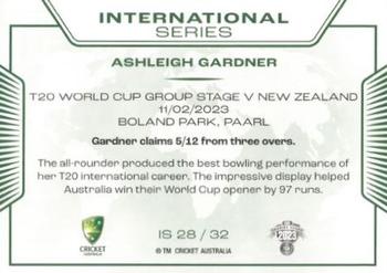 2023-24 TLA Traders Cricket Australia Luxe - International Series #IS 28 Ashleigh Gardner Back