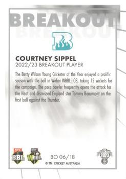 2023-24 TLA Traders Cricket Australia Luxe - Breakout #BO 06 Courtney Sippel Back