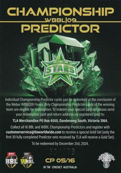 2023-24 TLA Traders Cricket Australia Luxe - Champions Predictor #CP 05 Melbourne Stars Back