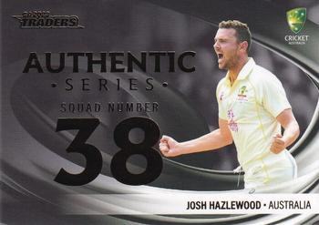 2023-24 TLA Traders Cricket Australia Luxe - Authentic Foil Number #AN 01 Josh Hazlewood Front