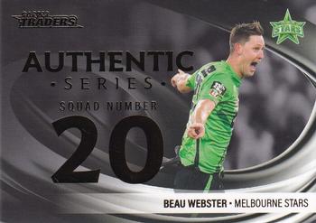 2023-24 TLA Traders Cricket Australia Luxe - Authentic Foil Number #AN 07 Beau Webster Front