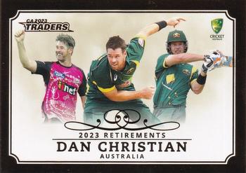 2023-24 TLA Traders Cricket Australia Luxe - Retirements #R 01 Dan Christian Front