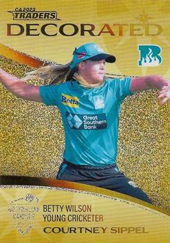 2023-24 TLA Traders Cricket Australia Luxe - Decorated Priority #DP 09 Courtney Sippel Front
