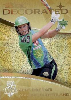 2023-24 TLA Traders Cricket Australia Luxe - Decorated Priority #DP 23 Annabel Sutherland Front
