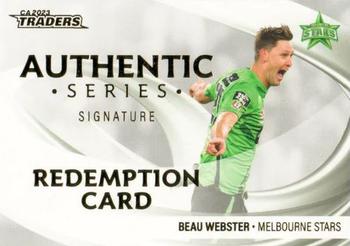 2023-24 TLA Traders Cricket Australia Luxe - Authentic Signature Redemption #ASW 07 Beau Webster Front
