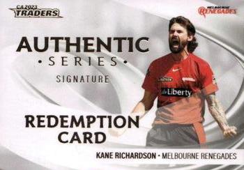2023-24 TLA Traders Cricket Australia Luxe - Authentic Signature Redemption #ASW 06 Kane Richardson Front