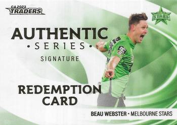 2023-24 TLA Traders Cricket Australia Luxe - Authentic Signature Team Redemption #AST 07 Beau Webster Front
