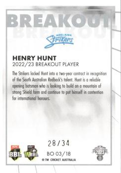 2023-24 TLA Traders Cricket Australia Luxe - Breakout Priority #BO3 Henry Hunt Back