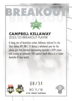 2023-24 TLA Traders Cricket Australia Luxe - Breakout Priority #BO11 Campbell Kellaway Back