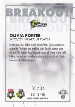 2023-24 TLA Traders Cricket Australia Luxe - Breakout Priority #BO18 Olivia Porter Back