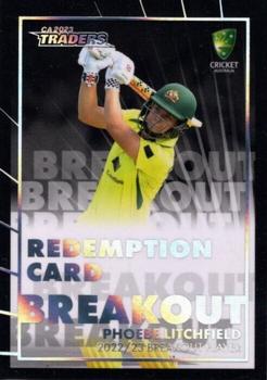 2023-24 TLA Traders Cricket Australia Luxe - Breakout Black Signature Redemption #BOS 02 Phoebe Litchfield Front