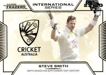 2023-24 TLA Traders Cricket Australia Luxe - International Series Album Card #ISA11 Steve Smith Front