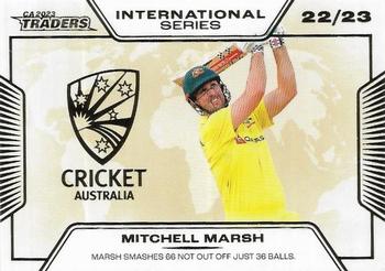 2023-24 TLA Traders Cricket Australia Luxe - International Series Album Card #ISA18 Mitch Marsh Front
