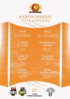 2023-24 TLA Traders Cricket Australia Luxe - Show Card Exclusive #117 Aaron Hardie Back