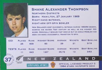 1994 Sportsdeck Mandela Trophy #37 Shane Thompson Back