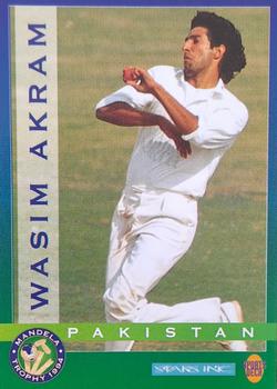 1994 Sportsdeck Mandela Trophy #44 Wasim Akram Front