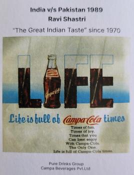 1989 Campa-Cola  #7 Ravi Shastri Back