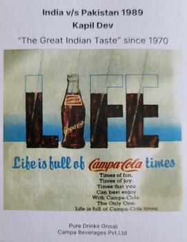 1989 Campa-Cola  #8 Kapil Dev Back