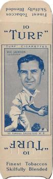 1950 Carreras Cigarettes 50 Famous Cricketers - Uncut Singles #8 Vic Jackson Front