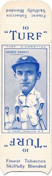 1950 Carreras Cigarettes 50 Famous Cricketers - Uncut Singles #9 George Emmett Front