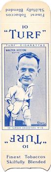1950 Carreras Cigarettes 50 Famous Cricketers - Uncut Singles #15 Walter Keeton Front