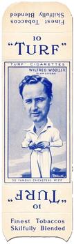 1950 Carreras Cigarettes 50 Famous Cricketers - Uncut Singles #22 Wilfred Wooller Front