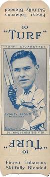 1950 Carreras Cigarettes 50 Famous Cricketers - Uncut Singles #26 Sydney Brown Front