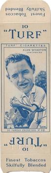 1950 Carreras Cigarettes 50 Famous Cricketers - Uncut Singles #28 Alan Wharton Front