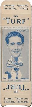 1950 Carreras Cigarettes 50 Famous Cricketers - Uncut Singles #31 Trevor Bailey Front