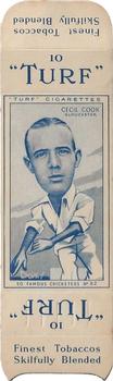 1950 Carreras Cigarettes 50 Famous Cricketers - Uncut Singles #32 Cecil Cook Front