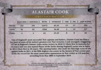 2024 Topps Cricket Legends Of the Game - Green #NNO Alastair Cook Back