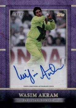 2024 Topps Cricket Legends Of the Game - Autographs Purple #NNO Wasim Akram Front