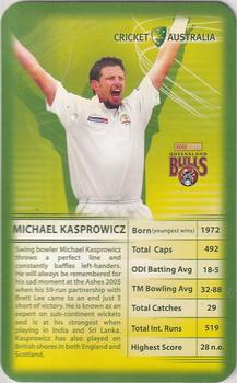 2006 Top Trumps Cricket Australia #NNO Michael Kasprowicz Front