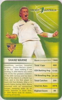 2006 Top Trumps Cricket Australia #NNO Shane Warne Front