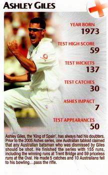 2005 Top Trumps Limited Editions The Ashes #8 Ashley Giles Front