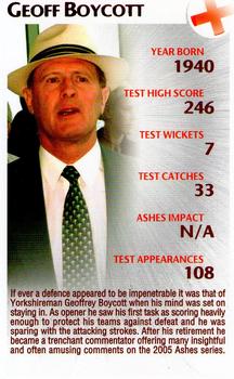 2005 Top Trumps Limited Editions The Ashes #13 Geoff Boycott Front