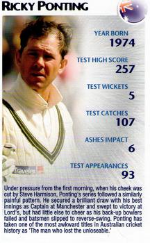 2005 Top Trumps Limited Editions The Ashes #19 Ricky Ponting Front