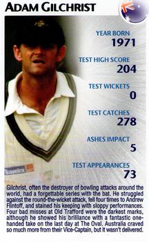 2005 Top Trumps Limited Editions The Ashes #23 Adam Gilchrist Front