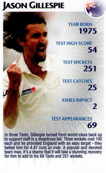 2005 Top Trumps Limited Editions The Ashes #25 Jason Gillespie Front