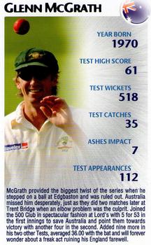 2005 Top Trumps Limited Editions The Ashes #27 Glenn McGrath Front
