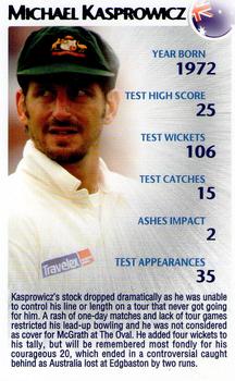 2005 Top Trumps Limited Editions The Ashes #28 Michael Kasprowicz Front