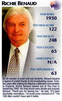 2005 Top Trumps Limited Editions The Ashes #30 Richie Benaud Front