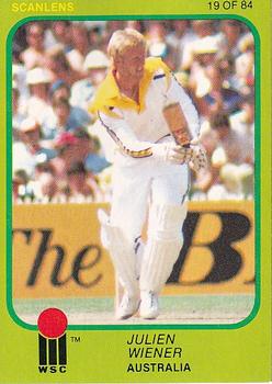 1981 Scanlens Cricket #19 Julien Wiener Front