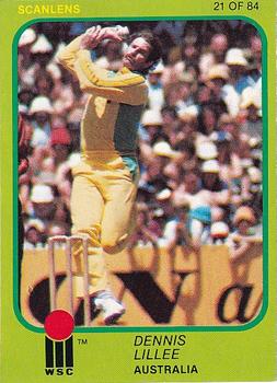 1981 Scanlens Cricket #21 Dennis Lillee Front