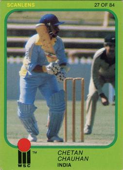1981 Scanlens Cricket #27 Chetan Chauhan Front