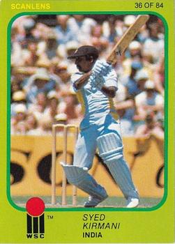 1981 Scanlens Cricket #36 Syed Kirmani Front