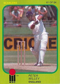 1981 Scanlens Cricket #61 Peter Willey Front